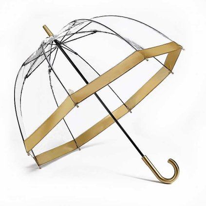 ObrázekFulton-damsky-pruhledny-destnik-Birdcage-1-gold-L041