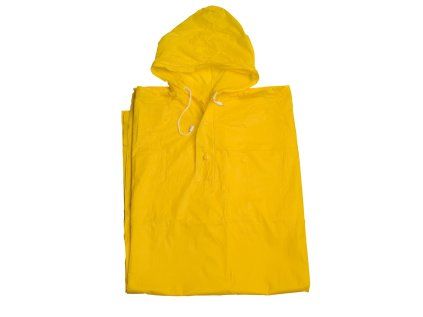 Poncho pláštěnka z pevného PVC žlutá