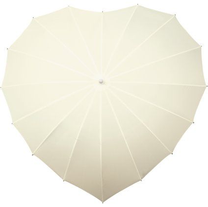 Dámský holový deštník srdce HEART smetanový